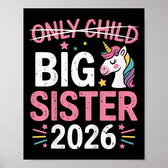 Nur Kinder überquerten große Schwester 2026 T-shir Poster (Vorne)