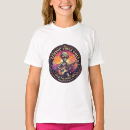 Nur kosmische Vibes | Lustiges Alien-Rockstar-T-Sh T-Shirt