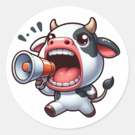 Nur Kuh Runder Aufkleber