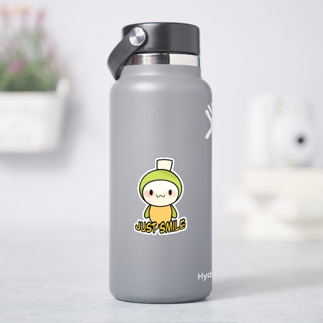 Nur lächeln aufkleber (HydroFlask)