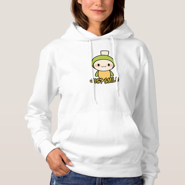 Nur lächeln hoodie (Vorderseite)