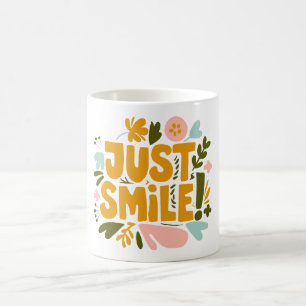 Nur lächeln kaffeetasse