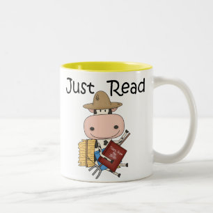 Nur lesen zweifarbige tasse