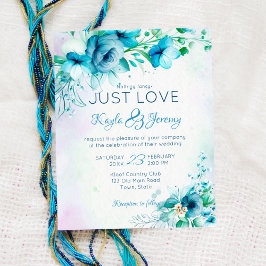 Nur Liebe blauen aquamarinen Blume Budget Hochzeit