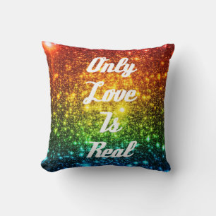 Nur Liebe ist ein echter Regenbogen Stars Pride Ki Kissen