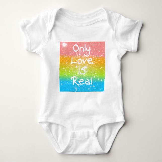 Nur Liebe ist real Baby Strampler (Vorderseite)
