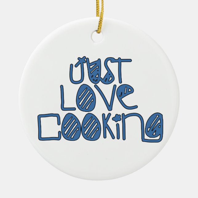 Nur Liebe Kochen Keramik Ornament (Vorne)