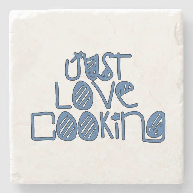 Nur Liebe Kochen Steinuntersetzer (Vorderseite)
