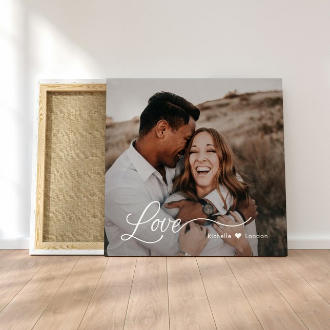 Nur Liebe Personalisiertes Foto Wrapped Canvas Leinwanddruck (Von Creator hochgeladen)