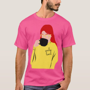 Nur Liebe Rothaarweibchen mit Tasse T-Shirt