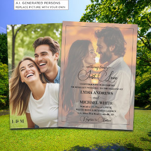 Nur Liebe Text Überlagerungsfoto Hochzeit Einladung