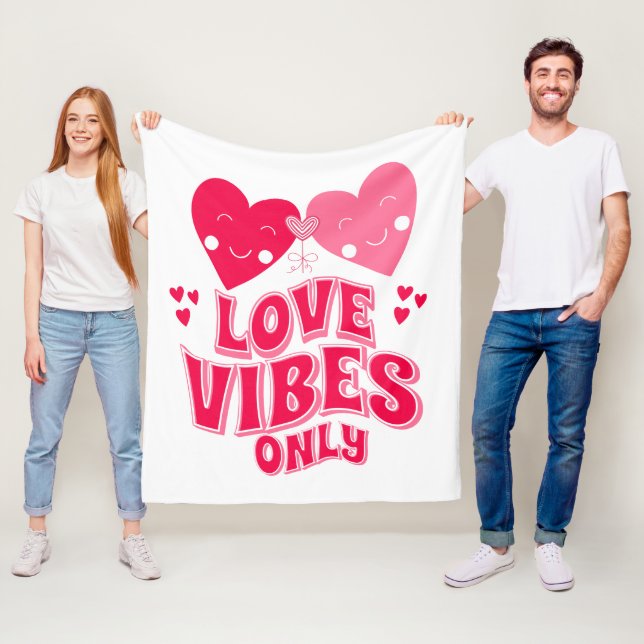 Nur Liebe Vibes Fleecedecke (Beispiel)