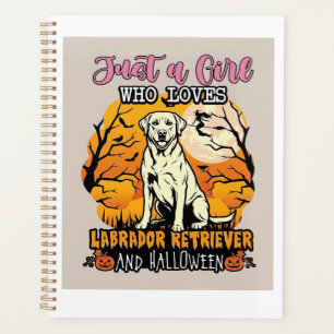 Nur Mädchen, das Labrador Retriever Halloween W li Planer