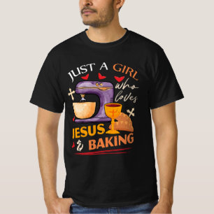 Nur Mädchen, die Jesus Liebe und backen Christlich T-Shirt