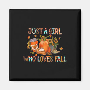 Nur Mädchen, die Lieben fallen Wasserfarben Herbst Magnet