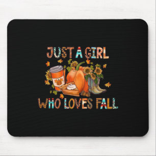 Nur Mädchen, die Lieben fallen Wasserfarben Herbst Mousepad