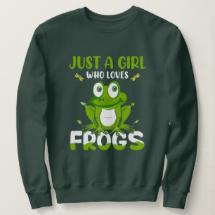 Nur Mädchen Lieben Frösche Sweatshirt