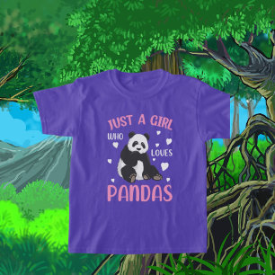 Nur Mädchen Lieben Pandas Wortart T-Shirt