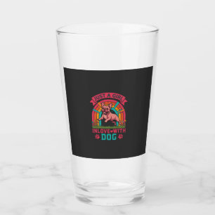 Nur Mädchen verliebt in Hund Französische Bulldogg Glas
