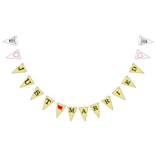 NUR MARRIERTES Zeichen Wimpelkette