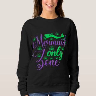 Nur Meerjungfrau Zone in Neon Green und Lila Sweatshirt