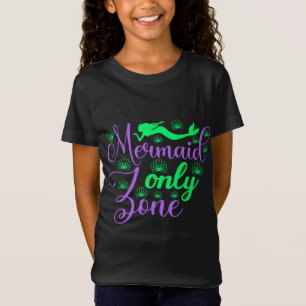Nur Meerjungfrau Zone in Neon Green und Lila T-Shirt