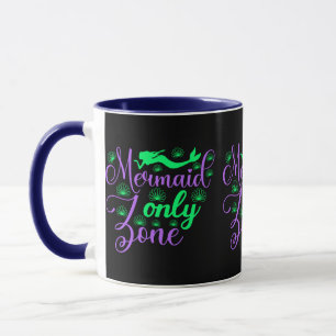 Nur Meerjungfrau Zone in Neon Green und Lila Tasse