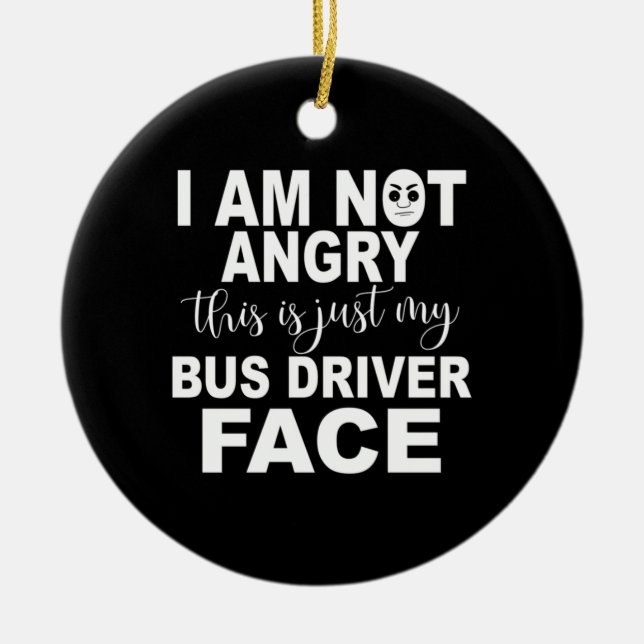Nur mein Busfahrerstand Keramik Ornament (Vorne)