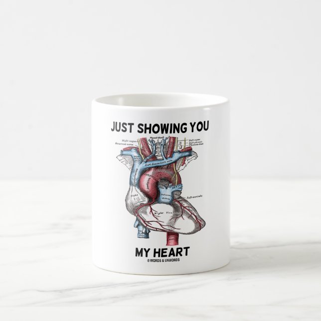 Nur mein Herz zeigen (anatomisches Herz) Kaffeetasse (Mittel)