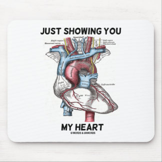 Nur mein Herz zeigen (anatomisches Herz) Mousepad