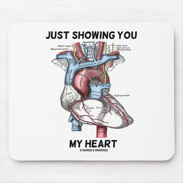 Nur mein Herz zeigen (anatomisches Herz) Mousepad (Vorne)