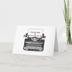 Nur mein Typ/Spaß Niedlich Retro Vintage Schreibma Feiertagskarte