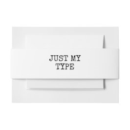 Nur meine Art Schreibmaschine Stil Hochzeit Einladungsbanderole