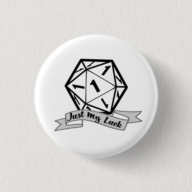 Nur meine "Glück d20"-Taste Button (Vorderseite)