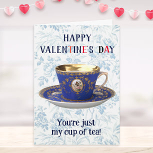 Nur meine Tasse Tee Vintag Teacup Retro Valentine Feiertagskarte