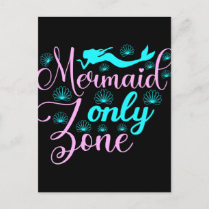 Nur Mermaid-Zone Postkarte