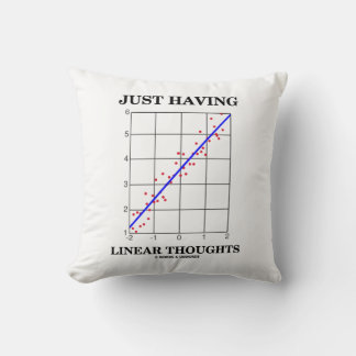 Nur mit linearen Gedanken Stats Regression Spaß Kissen