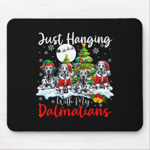 Nur mit meinen Dalmatinern verheddern Weihnachten Mousepad