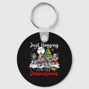 Nur mit meinen Dalmatinern verheddern Weihnachten Schlüsselanhänger