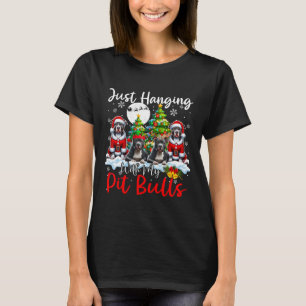 Nur mit meinen Grubenschalen hängen Weihnachten We T-Shirt