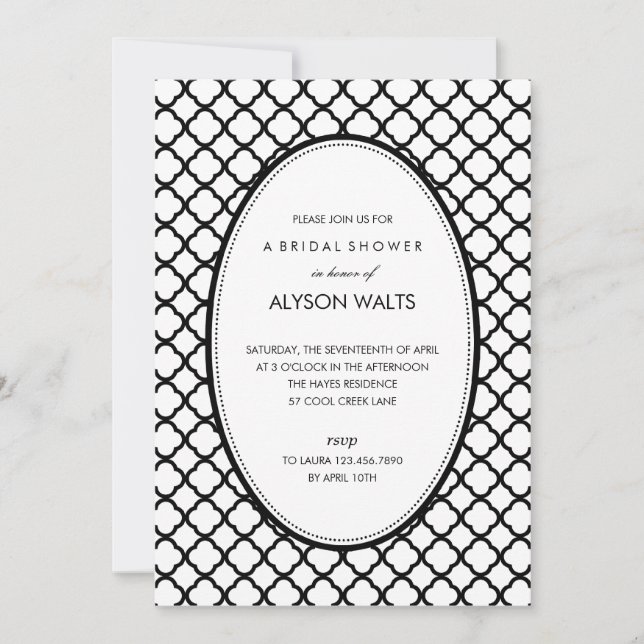 Nur moderne allgemeine Party Einladung (schwarz) (Vorderseite)