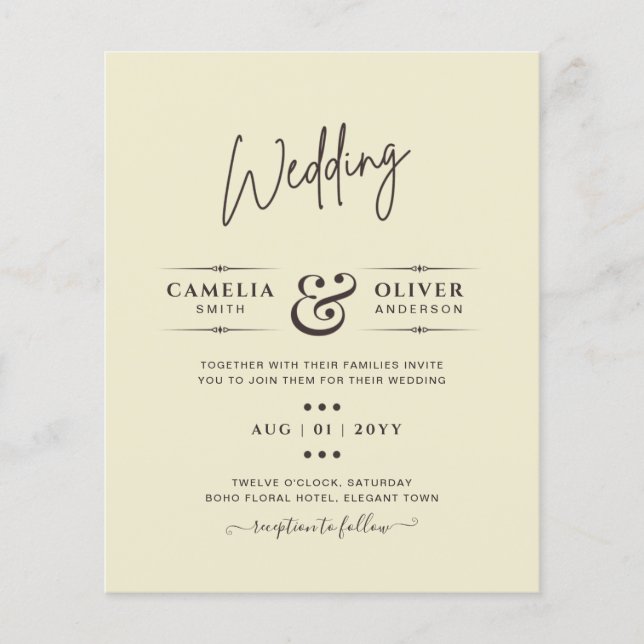 Nur monochrome Farbtypografie (Vorderseite)