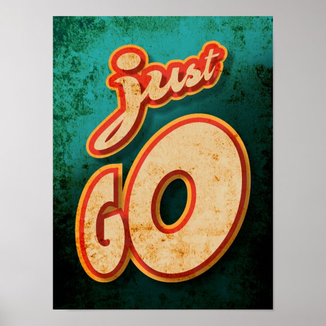 Nur motivierend Vintag Poster (Vorne)