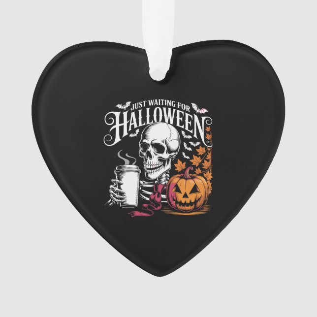 Nur noch auf Halloween warten Ornament (Vorderseite)