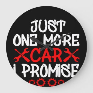 Nur noch ein Auto, das ich verspreche Große Wanduhr