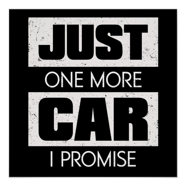 Nur noch ein Auto, das ich verspreche Poster (Vorderseite)