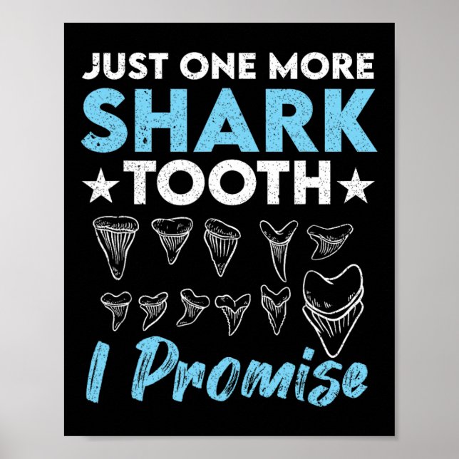 Nur noch ein Hai-Zelt verspreche ich Funny Fossil  Poster (Vorne)