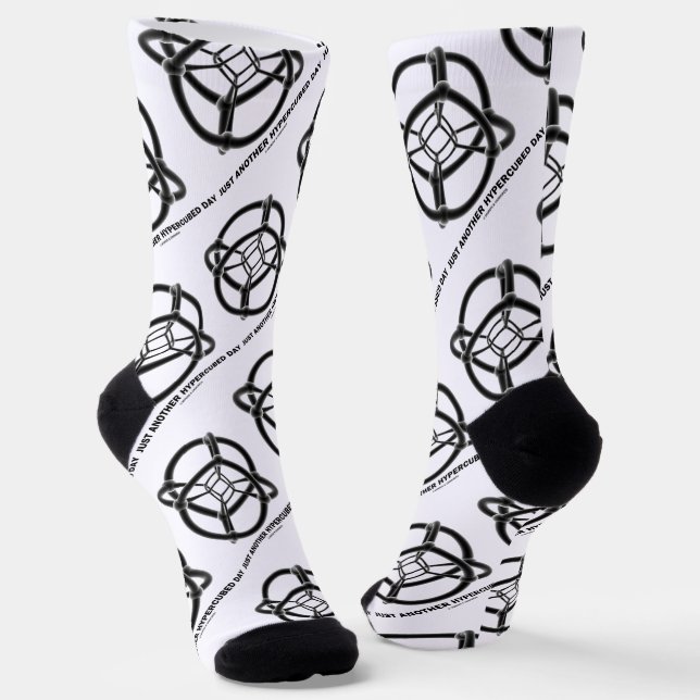 Nur noch ein Hyperkubus Tag 4-D Polytope Socken (Gewinkelt)