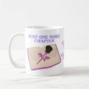 Nur noch ein Kapitel Buchliebhaber Schwarze Rose Kaffeetasse