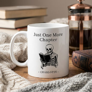 Nur noch ein Kapitel Lustiger Leseskelett Kaffeetasse